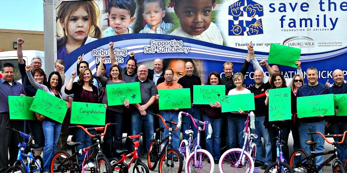 Venture Up Save the Family Charity Bike Building for kids Team Building