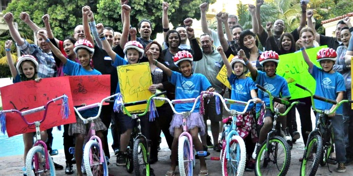 Venture Up Charity Bike Building for kids Team Building