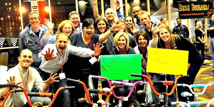 Venture Up charity bike building CSR