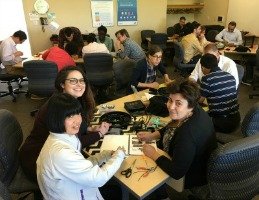 Venture Up Managers CSR 3D hands donation | Team Building Activities & Techniques